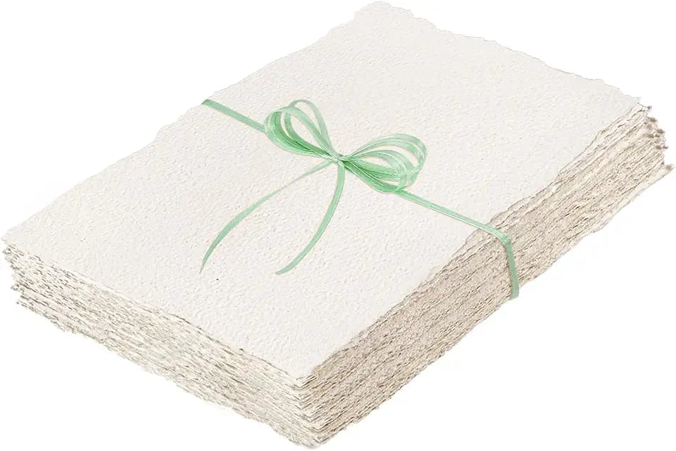 Prudiut Watercolor Paper 6 x 8 in, 50 Sheets, 160 GSM, Deckled Edge