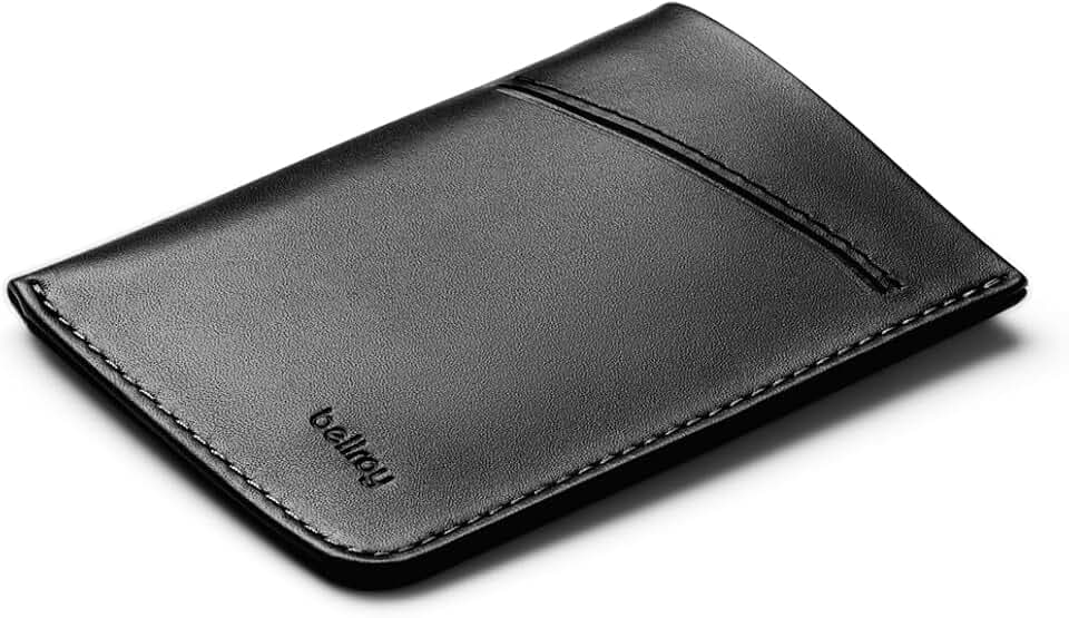 Bellroy Card Sleeve, Schlanke Brieftasche aus Leder - Black