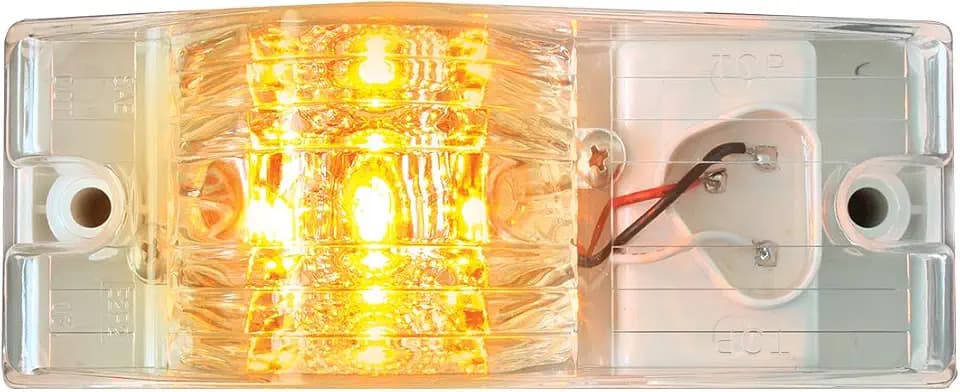 Grand General 78603 Light (Side Mount Spyder Amber/Clear 9-LED Marker/Turn with Plug)