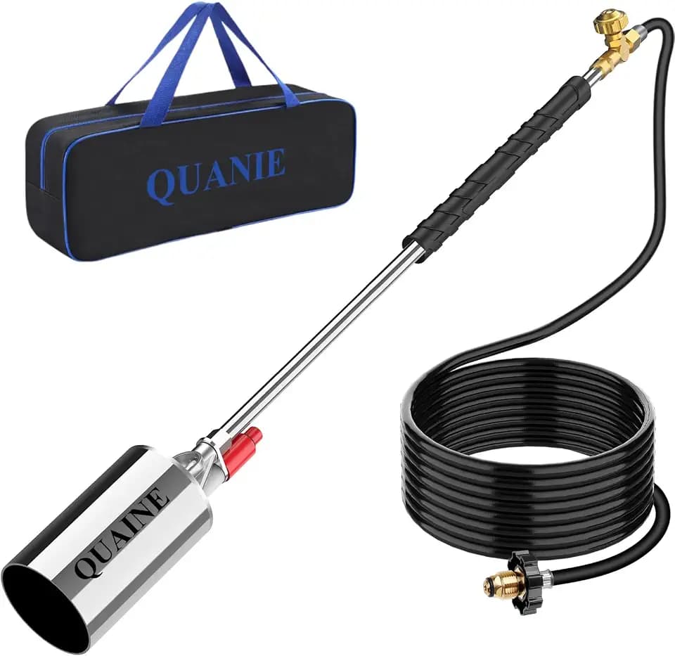 Propane Torch Weed Burner Kit, Blow Torch High Output with Self Igniter and Turbo Trigger,Heavy Duty Flamethrower with 10FT Hose for Weeding,Roofing,Melting Snow,Road Paint Removing