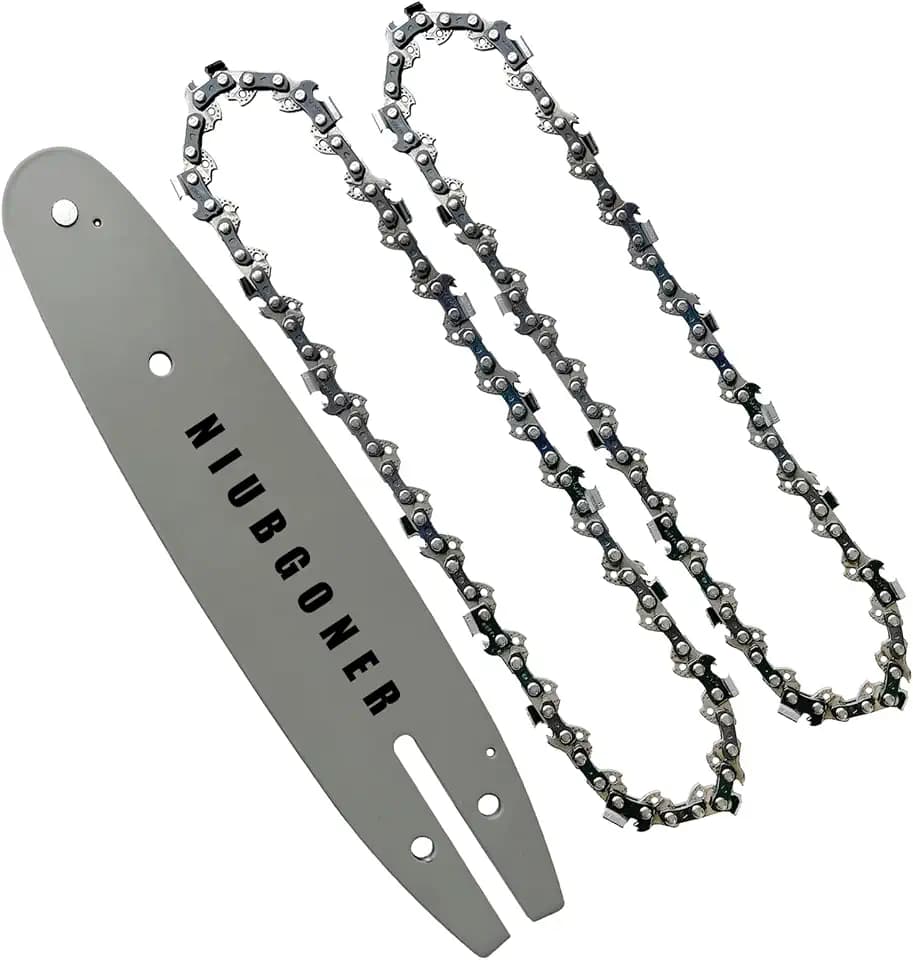 8 inch Chainsaw Guide Bar and Chain Combo,Pole saw Replacement Accessories For DEWALT DCPS620B,DCCS623B,DCCS623L1,DWO1DT608,For BLACK+DECKER LPP120B,For RYOBI P436,P4360BTL,P20310 (Bar+2 Chains)