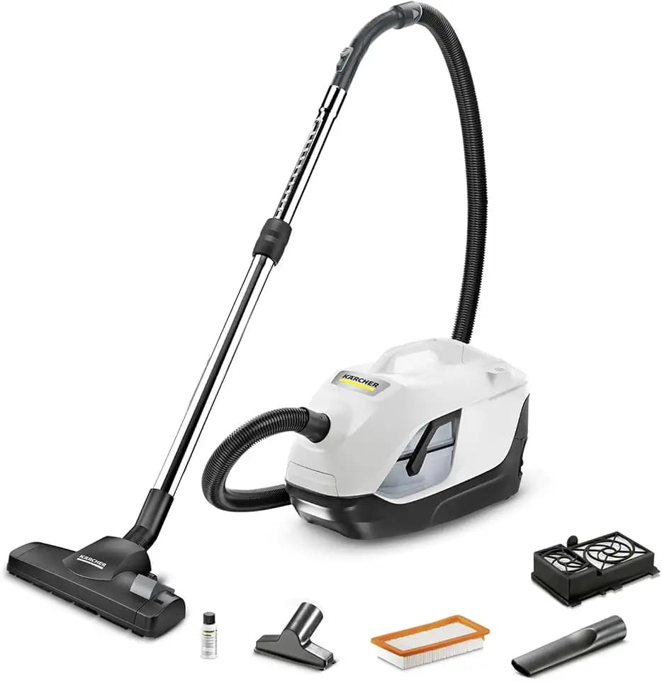 KÄRCHER Staubsauger mit Wasserfilter DS 6, besonders für Allergiker geeignet, HEPA 12-Filter, automatische Kabelaufwicklung und Zubehöraufbewahrung, weiß, Weiss