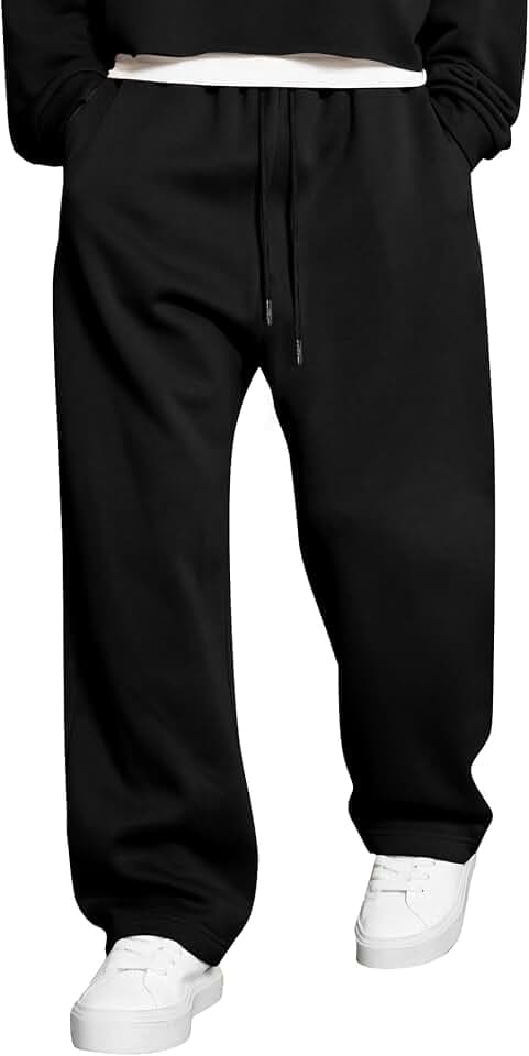 JMIERR Men's Casual Baggy Pants Lightweight Wide Leg Lounge Travel Pants Streetwear with Pockets
