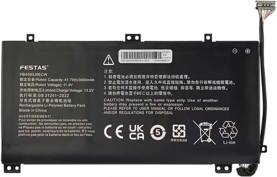 FESTAS HB4593J6ECW Akku kompatibel mit Huawei MateBook 13 2018 2019