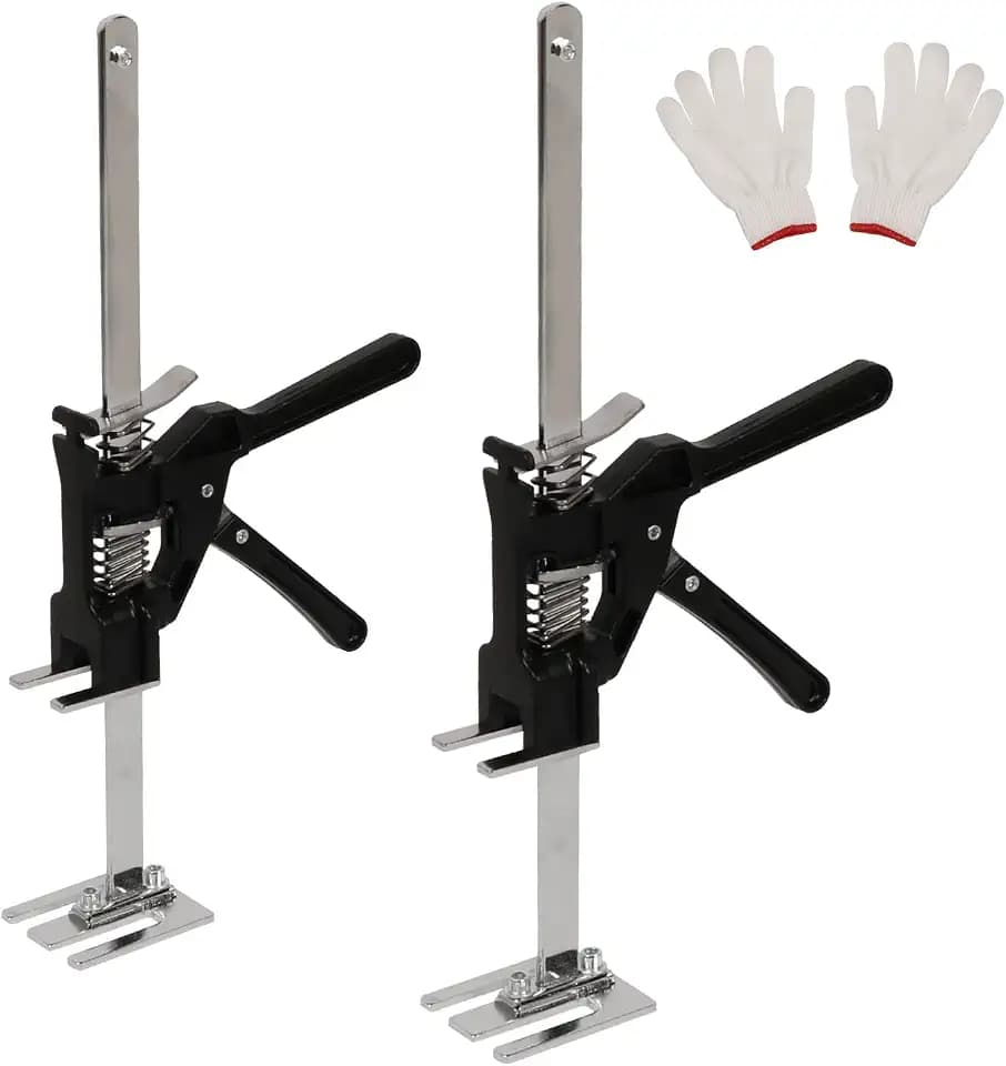 2 Stück arbeitssparender Armheber, 38,1 cm Hebelarmheber, Handwerkzeug-Wagenheber, Aufzug für die Installation von Türen, Fenstern, Schränken, Möbeln, Trockenbau-Heber, erhöht um 5–250 mm