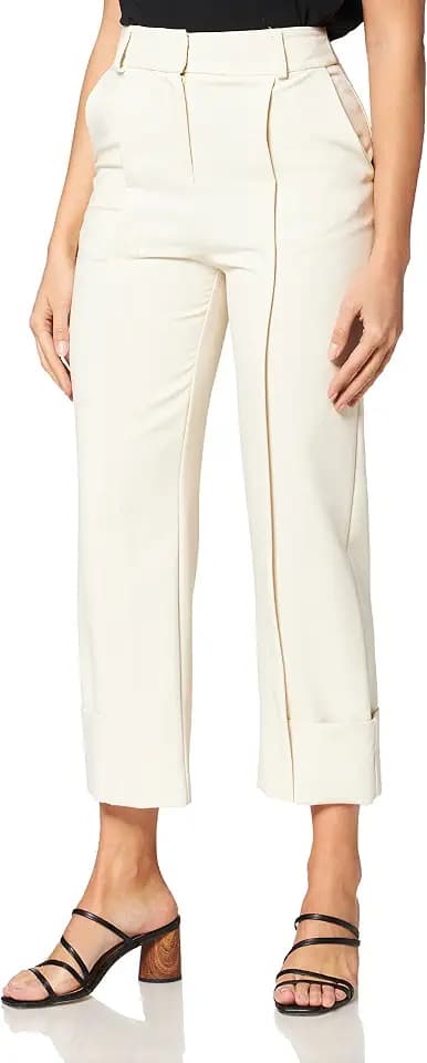 IPEKYOL Damen Ankle Length Pleated Trousers Pants