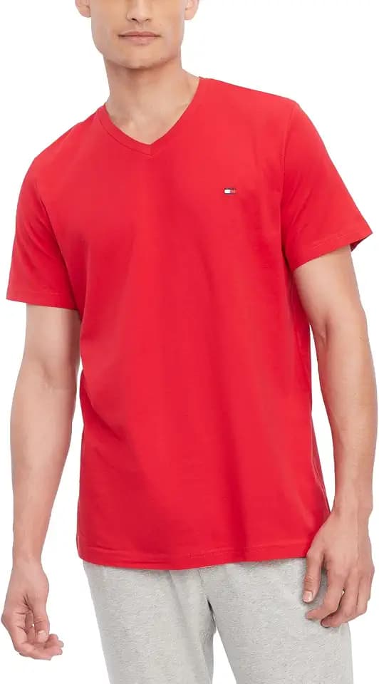 Tommy Hilfiger Men's Core Flag V-Neck Tee