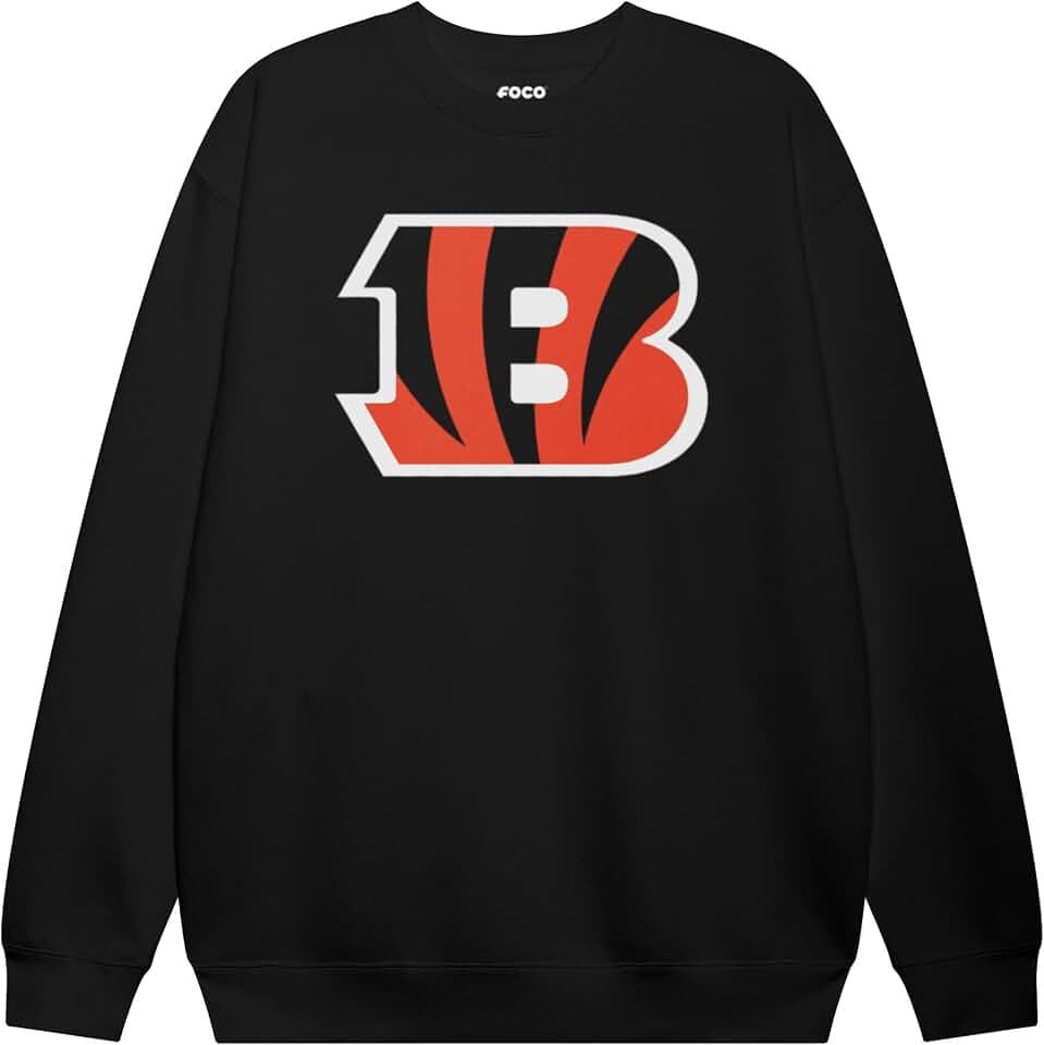 FOCO Mens NFL Team Primary Logo Crew Neck Sweatshirt