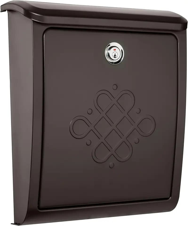Architectural Mailboxes Bordeaux Locking Wall Mount Mailbox, Bronze, Medium