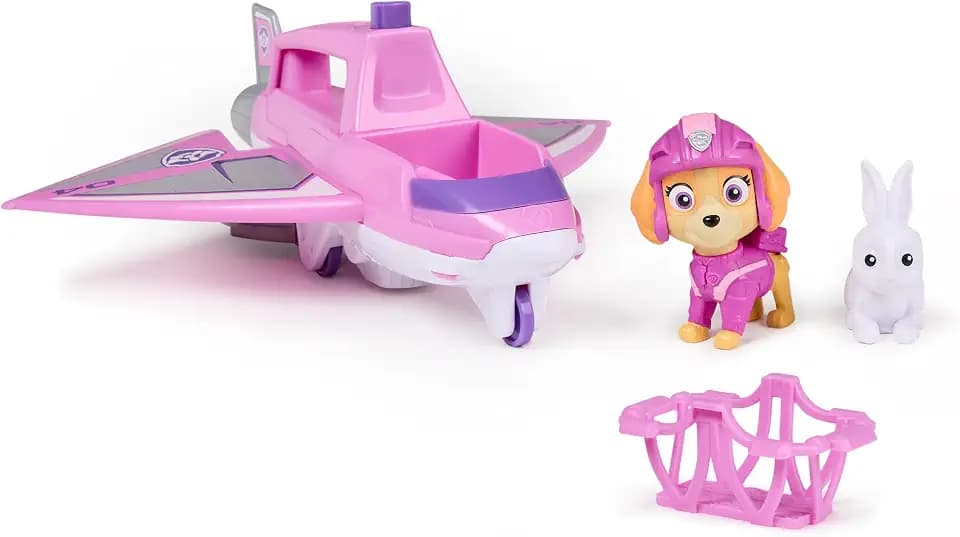 PAW PATROL Air Rescue - Basis Fahrzeug, Rettungsflugzeug mit Funktion und Hundefigur - Sortiert, Zufallsauswahl
