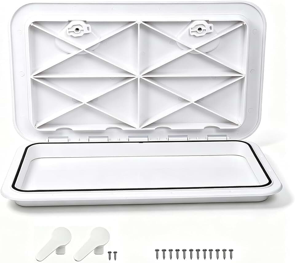 Amarine Made Boat Hatch, 24" X 14" Boat Access Hatch, Marine Hatch