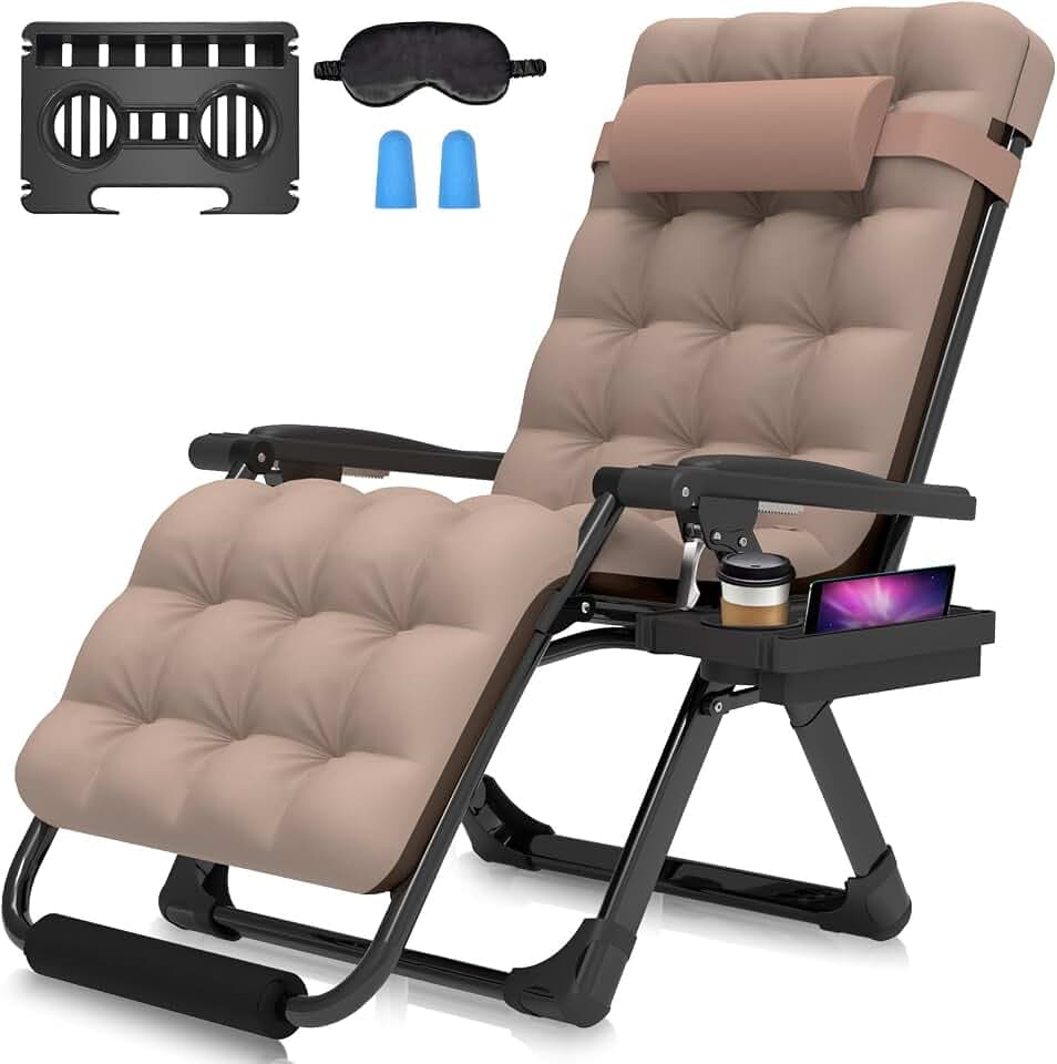 Suteck Oversized Zero Gravity Chair, 29" XL Reclining Lounge Chairs