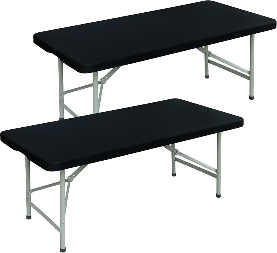 2 Pack Fitted Tablecloth Rectangle 36X72 in Stretch Table Cover