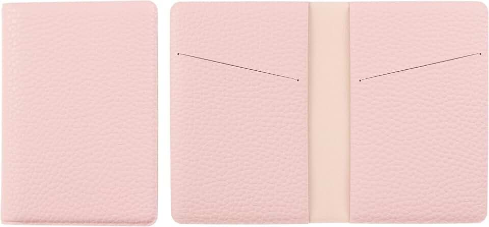 FENICE Bifold Card Wallet Holder Durable Vegan Eco PU Leather with Slim Sleek Minimalist Look for Men & Women (PINK)