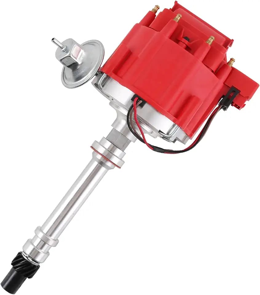 JDMSPEED New Red Cap HEI Distributor Replacement For Chevy GM Small Block Big Block 65k Coil 7500RPM SBC 283 305 307 327 350 400 BBC 396 427 454