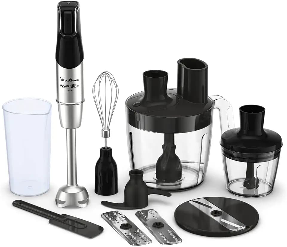 Moulinex Infinyforce Pro Standmixer 1200W, Hochleistungsklingen, schnelle Ergebnisse, ergonomische Geschwindigkeitsregelung, Geschwindigkeitsregelung, abnehmbare spülmaschinenfeste Teile DD95JD10