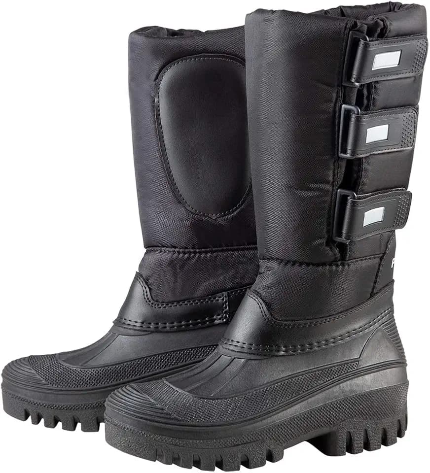 PFIFF 102803 Kinder Damen Thermo Winterstiefel, Stallstiefel Winter Stiefel, Schwarz