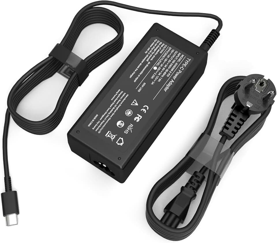 65W USB C Laptop Ladekabel für Lenovo Hp Dell Laptop Ladegerät USB C