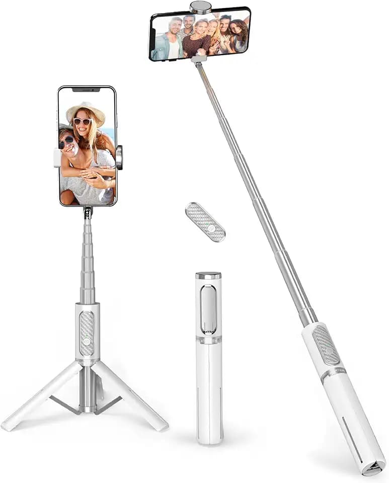 ATUMTEK Selfie Stick mit Stativ und Aufladbarer Bluetooth-Fernbedienung