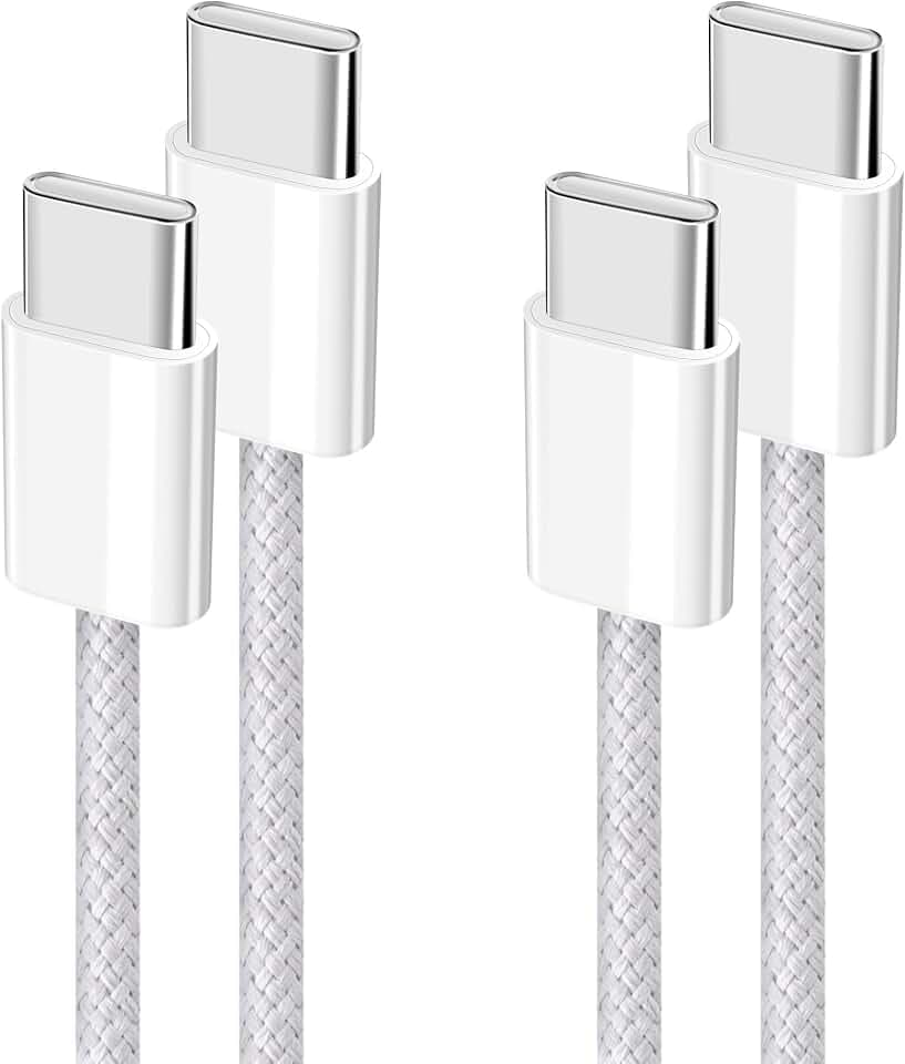 YISH USB C auf USB C Kabel：[2Stück 1M+1M] 60W USB C Schnellladekabel PD USB Typ C Ladekabel Nylon Datenkabel für iPhone 16 15 Pro Max Samsung Galaxy S24 S23 iPad Pro Sony MacBook Pro/Air Pixel Switch