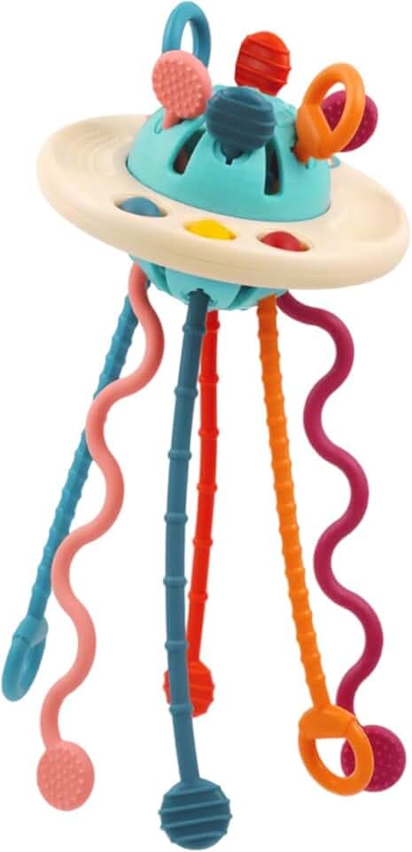 Montessori Pull String Sensory UFO Toy for Children 18 Months+