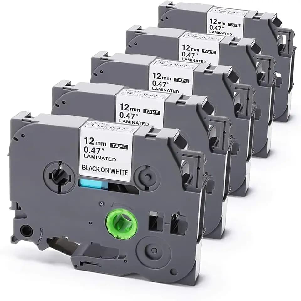 TZE-231 Compatible Label Tape Replacement for Brother TZe-231 5Pack