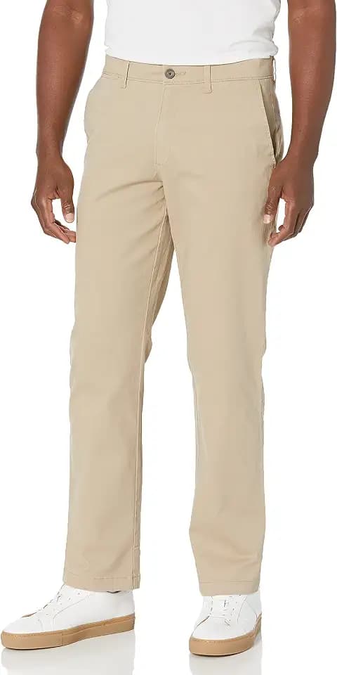 Amazon Essentials Men's Straight-Fit Casual Stretch Chino Pants, Sits at Waist