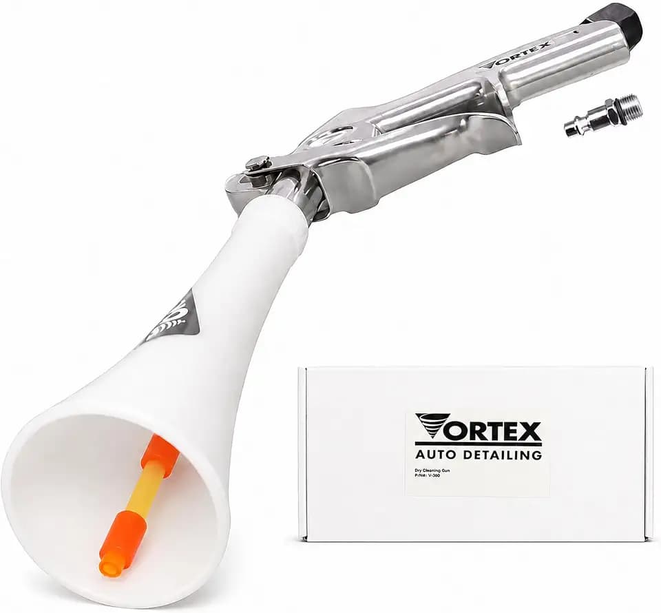 HI-TECH Vortex II Air Cleaning Gun – Pro Auto Detailing Tool for Deep Cleaning Interiors & Exteriors – Uses Air Compressor – Blasts Dust, Dirt & Grime Fast