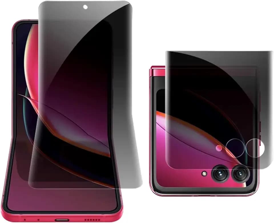 Anti-Spy Anti-Glare Inner Screen Protector For Motorola Razr Ultra 2026/Moto Razr Plus 2025/Moto Razr Ultra 2025/Moto Razr Plus 2024 Privacy Matte Outer Screen Protector Soft Film Anti-Peeping