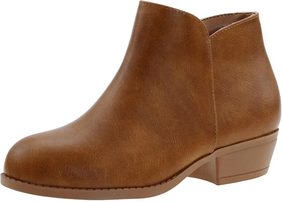 LseLom Girls Boots Girls Ankle Booties Low Heel Side Zipper Warm Outdoor Water Resistant Shoes for Toddler Little Big Kids