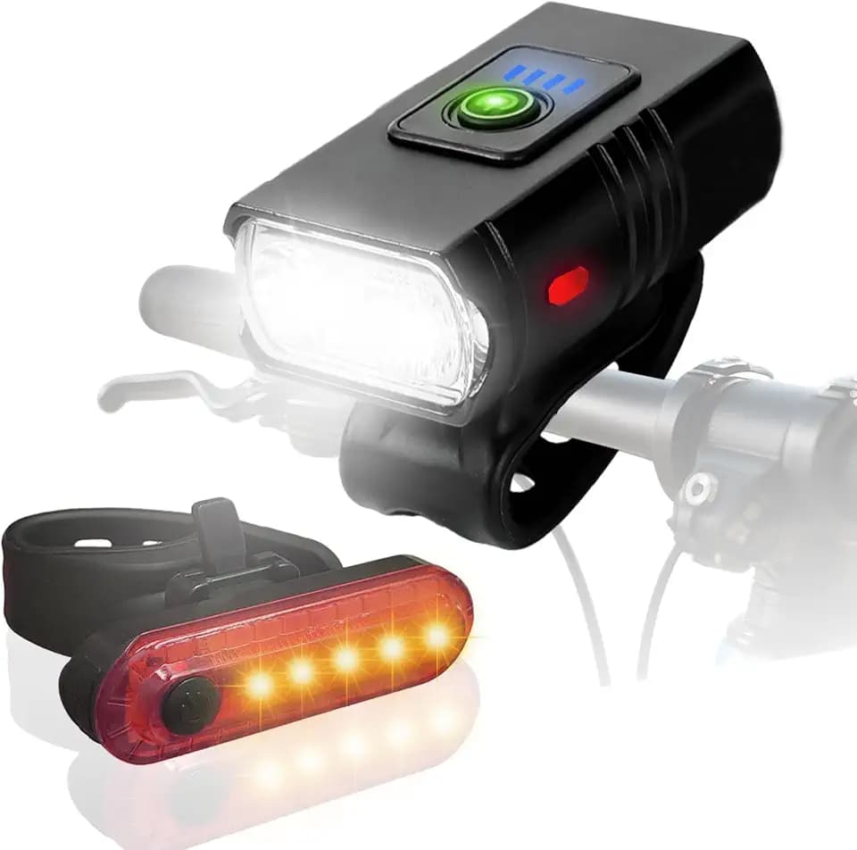 Bike Lights Set for Night Riding, Rechargeable Bicycle Light Ultra Bright