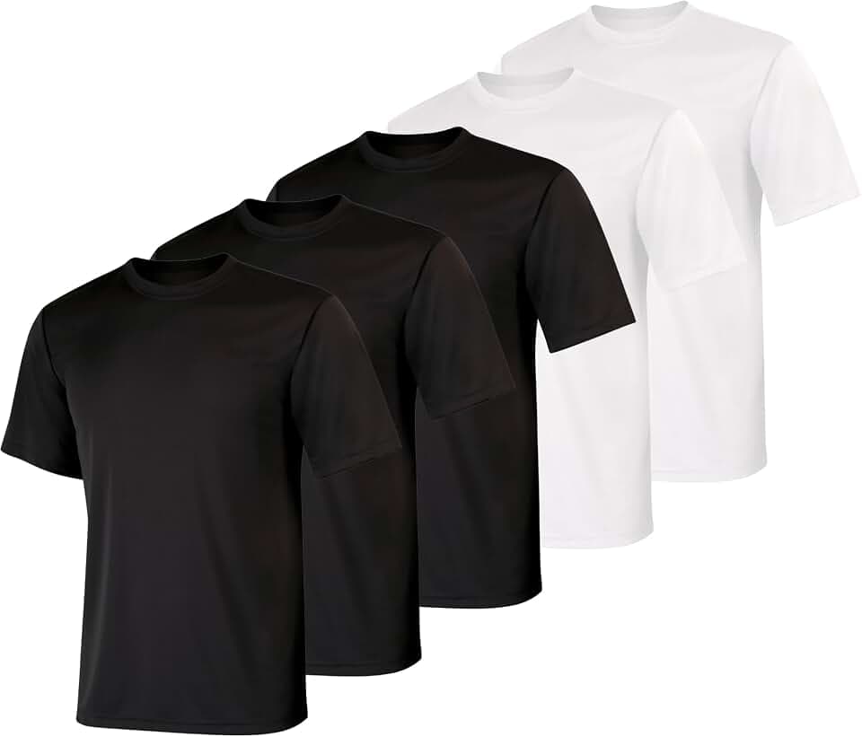 Hanes Men's Cool Dri Performance T-Shirt, Moisture-Wicking Short Sleeve Tee, 40+ UPF Protection, 2 Or 5 Pack