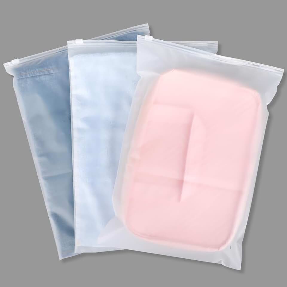 Zip Beutel Kleidung, 100 Stück 25 * 35cm Wiederverschließbare Beutel für Kleidung, Koffer Organizer Set für Unterwäsche, Schuhe, Kosmetik, Reise-Zubehör (mit Entlüftungslöchern)