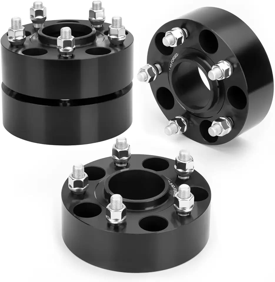 dynofit 2in Wheel Spacers 5x5 for 2007-2018 Wrangler JK/JKU, 5x127mm Hub-Centric 71.5mm Thread 1/2"-20 for 1999-2010 Grand Cherokee WJ/WK, 2005-2010 Commander XK, Real Forged Aluminum Spacer, 4Pcs