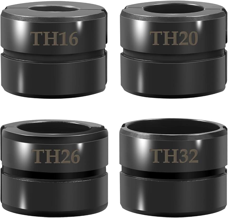 4 Stücke TH16~TH32 Pressbacke, TH-Kontur Pressbackeneinsatz für 16mm, 20mm, 25mm, 32mm Presszange, für Handpresszangen + Wechselbacke, Kupferrohr, Edelstahlrohr, C-Stahlrohr