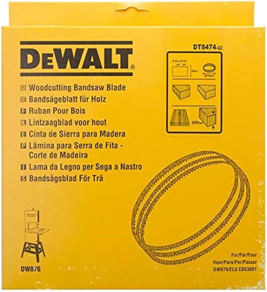 DEWALT Bandsägeblätter für DW 876 (Länge: 2215 mm, Breite: 20 mm, Dicke: 0,6 mm, Zahnteilung: 1,4 mm) DT8474