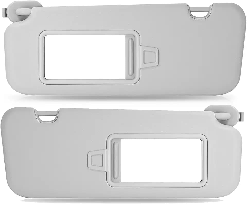 Gray Left Driver & Right Passenger Side Car Sun Visor Fits for 2016 2017 2018 2019 Hyundai Elantra AD, Replaces 85210-F0100TTX