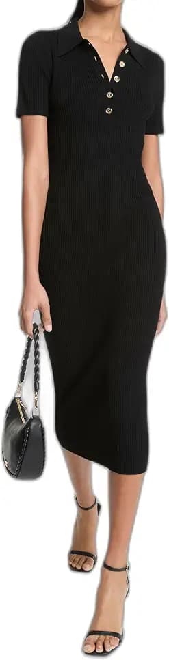 Michael Kors Women's Short Sleeve Midi Polo Dress