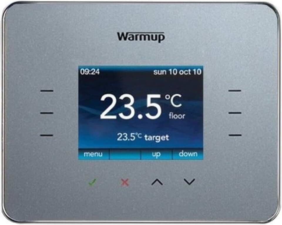 Warmup 3ie Digital Touchscreen Thermostat Silbergrau