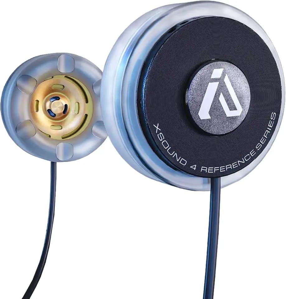 I A S U S High Def XSound 4 Helmet Speakers - Motorcycle Snowboard Helmet Speakers - Works with Most Comms with Earbud Ports – Includes Accessories for Install