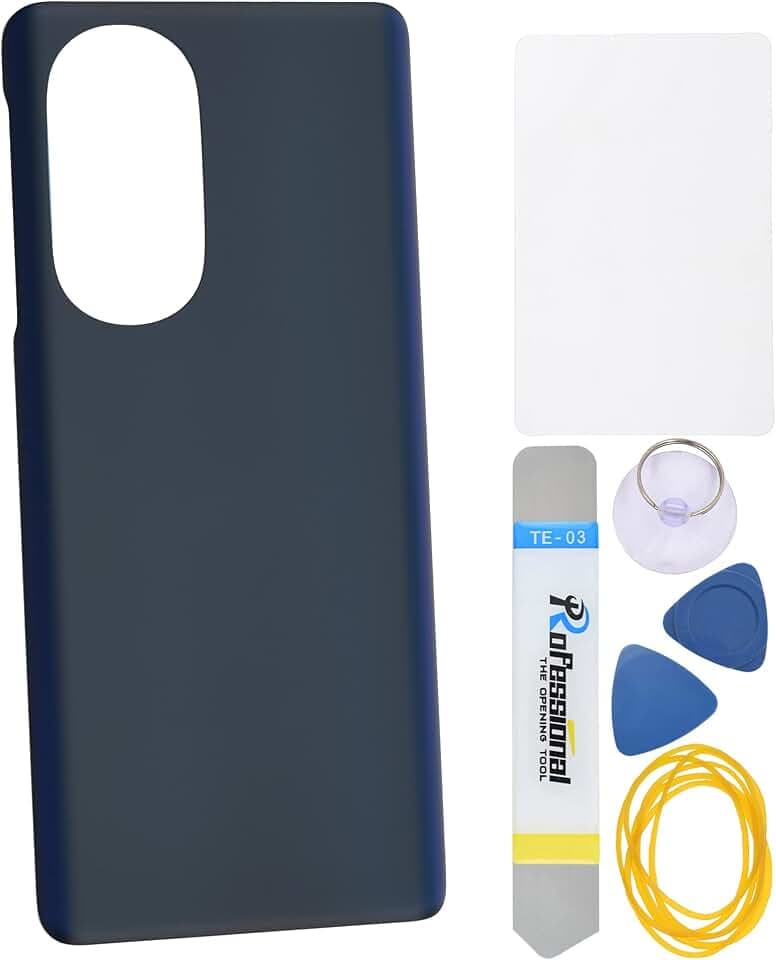 Black Acrylic Glass Cover Housing Door Replacement Backs for Motorola Edge X30 XT2201-2 Including Installation Instruction Tool Kit