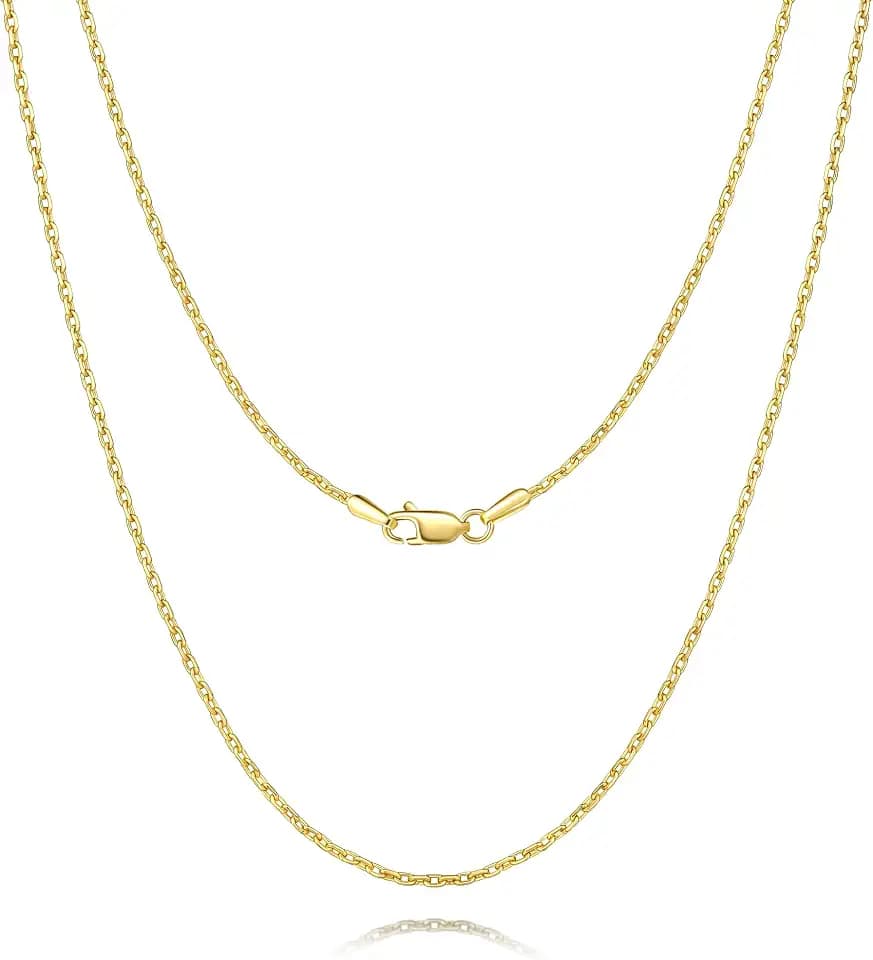 14K Gold Necklaces for Women Gold Cable Chain Necklaces for Women
