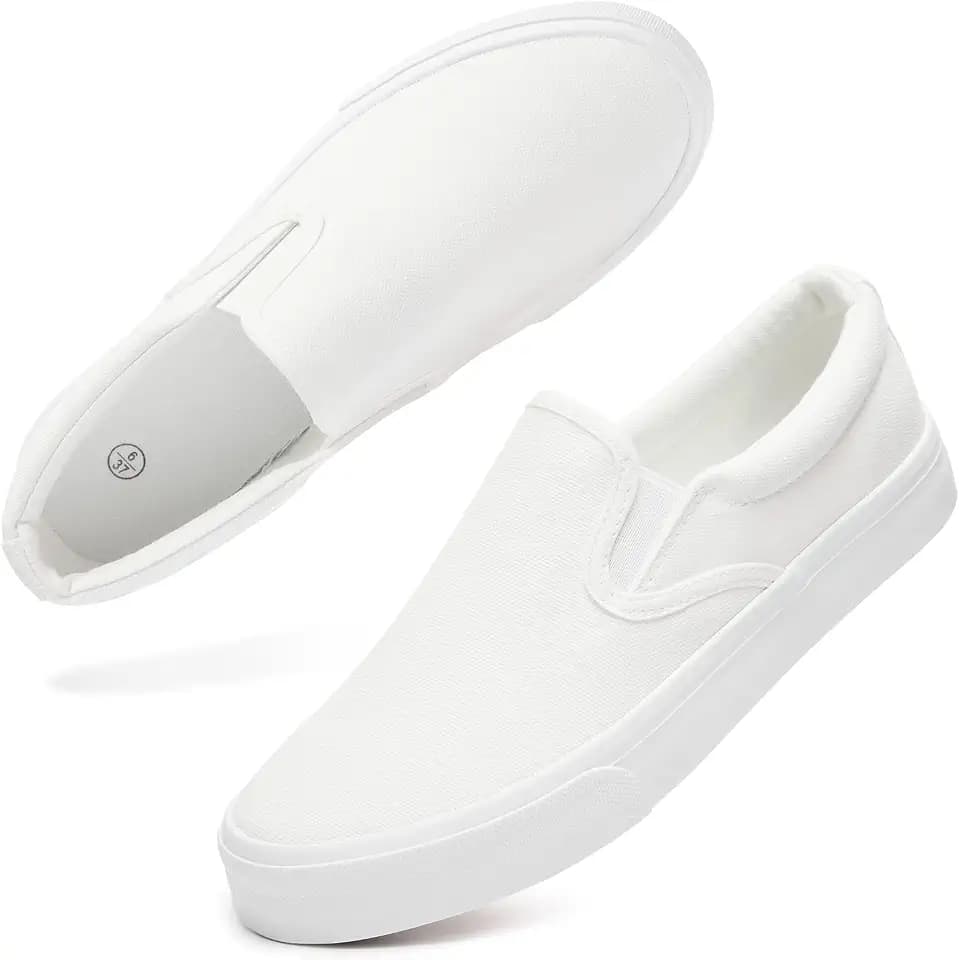 Women's Canvas Slip On Sneakers Non Slip Loafers