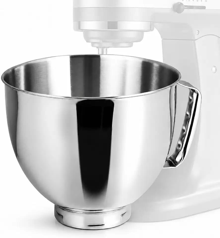 5L Edelstahl Rührschüssel mit Griff für 4,5-5 QT Kippkopf