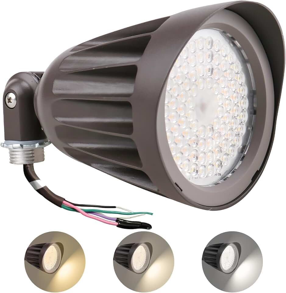25W LED Bullet Spotlight Flood Light 3CCT Selectable Landscape Spotlight