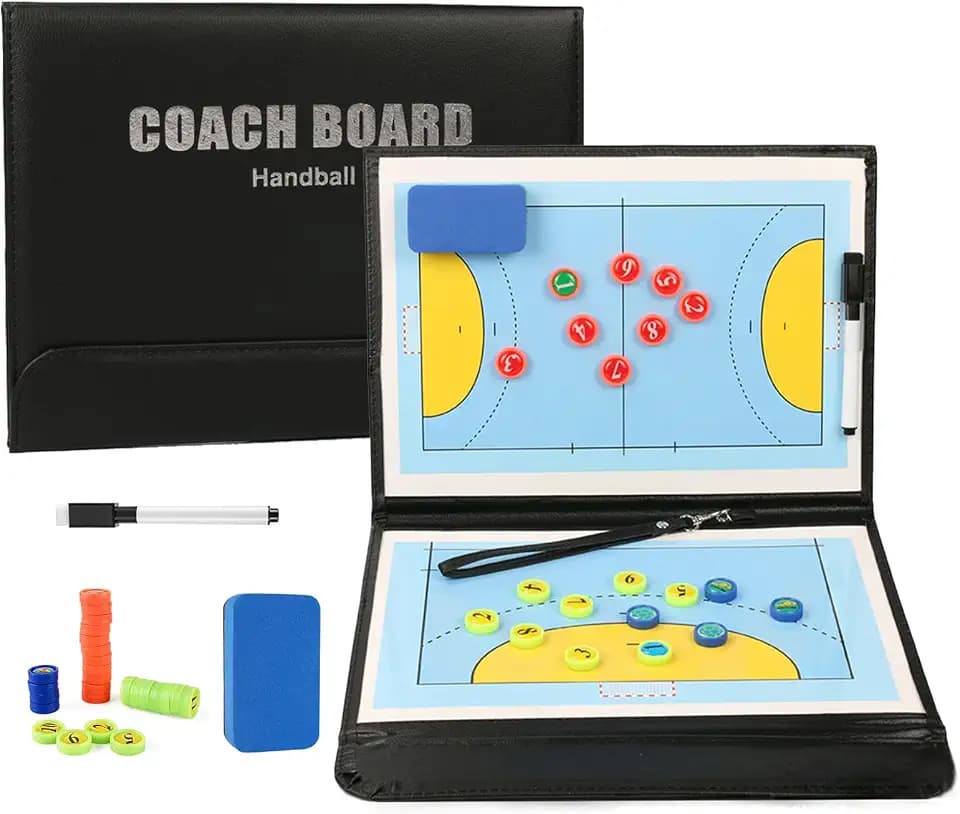 RoseFlower Taktiktafel Handball, Taktikboard Handball, Taktikmappe Handball mit Marker Stift Magneten, Handball Coach Board Handball Trainer Taktikbrett für die Schulung oder Spielanalyse