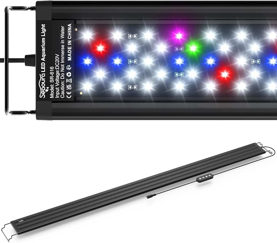 SEAOURA Aquarium LED Beleuchtung, Aquarium Lampe mit Timer 118-137CM