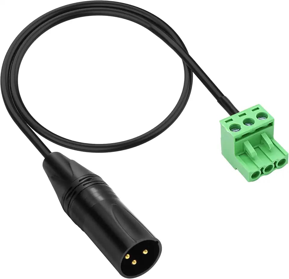 XMSJSIY XLR to 3-pin Phoenix Cable XLR 3P Male to PHX3M NBKF/2EDG-5.08 3pin