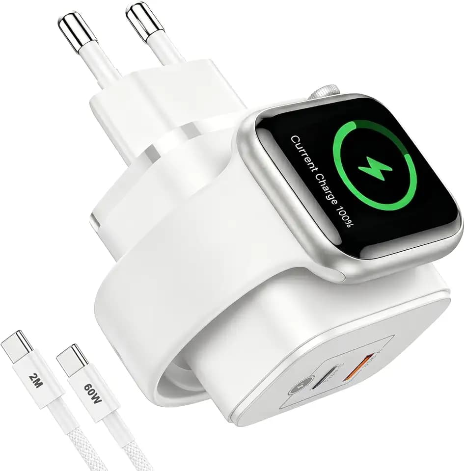 Ladegerät für Apple Watch, 3-in-1 USB C iPhone Ladegerät Schnellladegerät