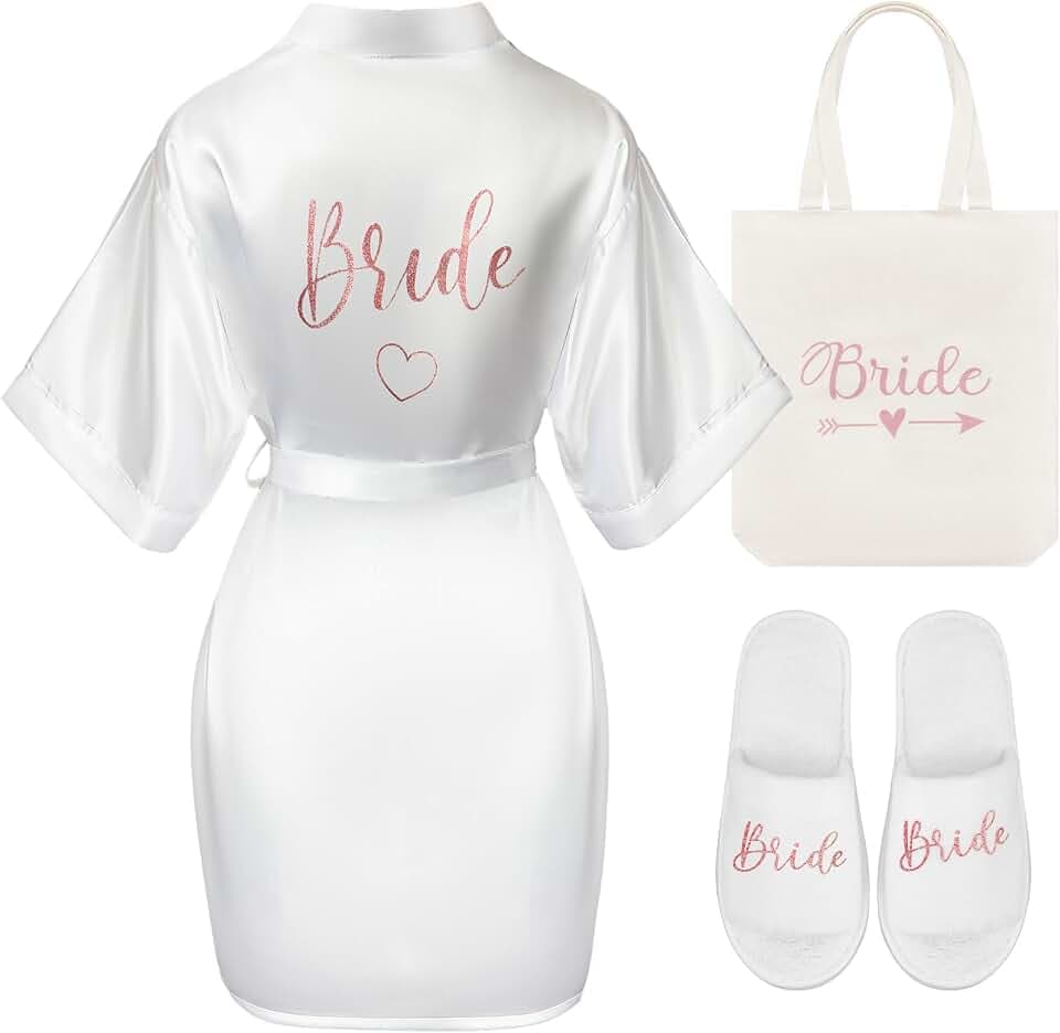 Hestya 3er Set Roségold JGA Braut Präsent Brautparty Geschenk Einheitsgröße
